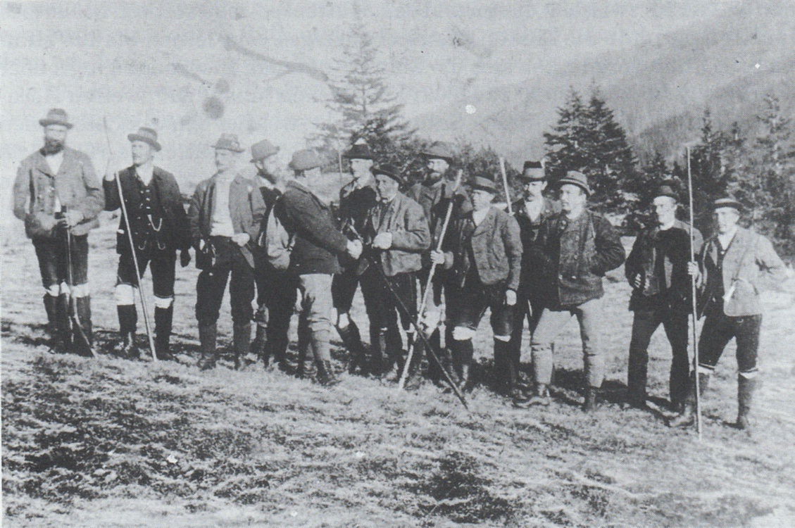 24. November 1895, Begutachtung des Bauplatzes für die Hans-Wödl-Hütte